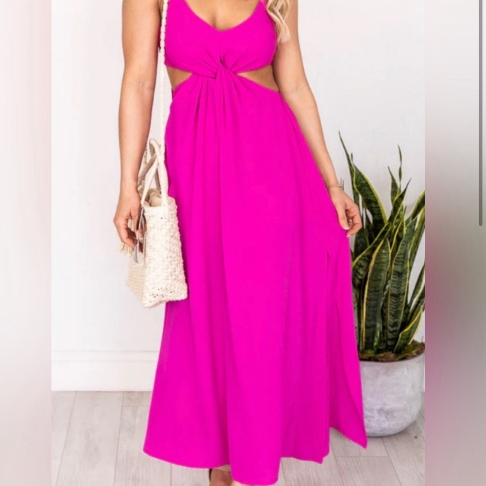 Pink Lily Nobody but Us Cut Out Dress size XL